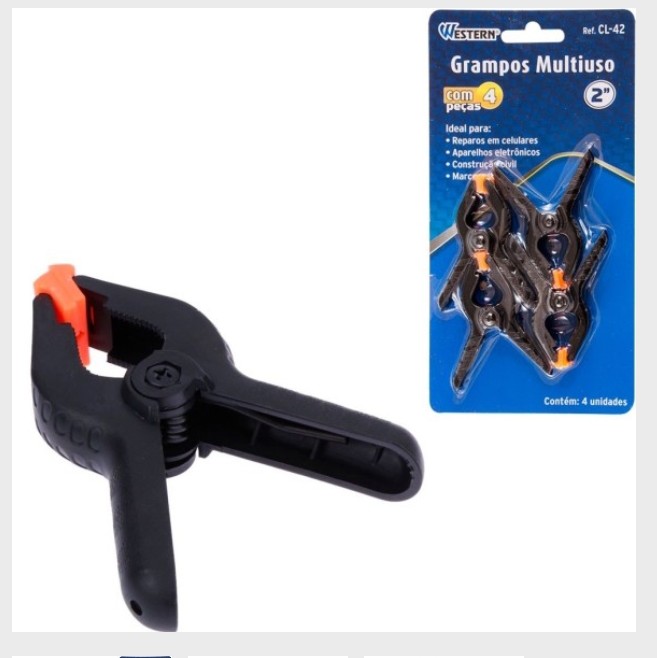 Grampo multiuso cartela com 4